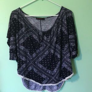 Blue and white shirt